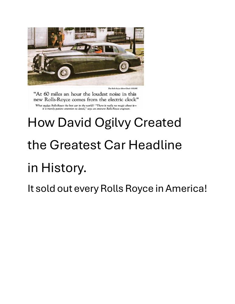 How David Ogilvy Created the Greatest Car Headline in History